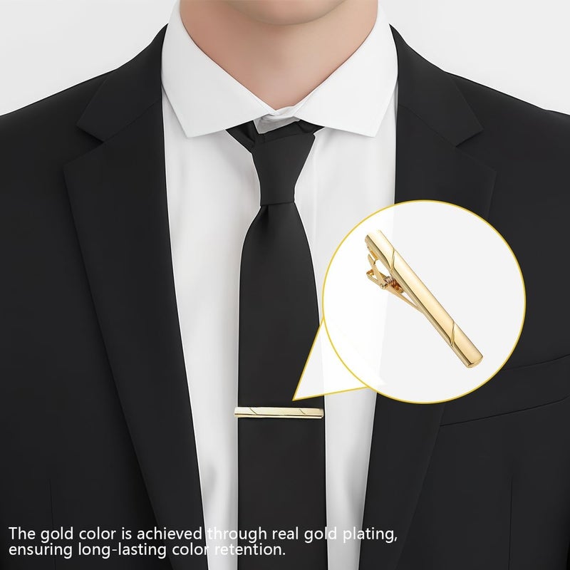 MZUU Mens Tie Clip Stainless Steel Metal Simple Necktie Tie Bar Clasp Clip Clamp Pins Sliver Color Minimalist for Men Business Party Wedding Anniversary and Daily Life - Image 3